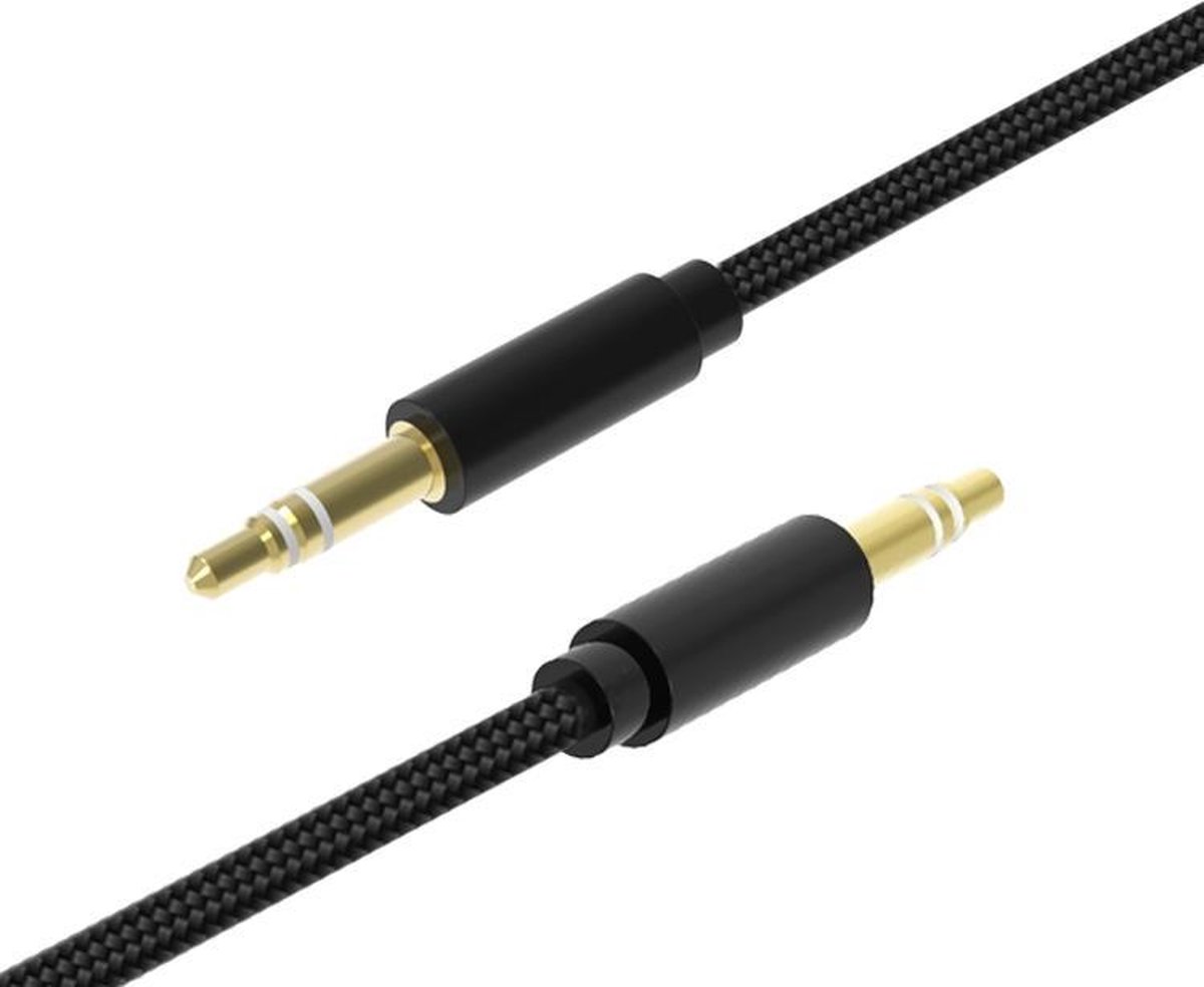 BeHello Jack Aux Audio Kabel 3.5mm - 1m - Zwart