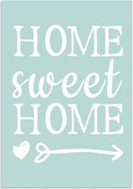 DesignClaud Home Sweet Home - Mint A2 poster (42x59,4cm)