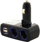 MMOBIEL High Speed Autolader - Oplaad Adapter - 2 USB-Poorten - 2 Aansteker Aansluitingen - 2000mAh /15.5W - voor extra apparaten / GPS systemen