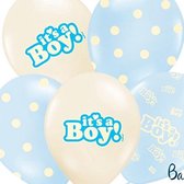 Partydeco - Ballonnen It's a Boy Pastel Mix (6 stuks)