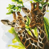 Crystal Art Kit®  Friendly Giraffes, 30x30cm, full painting