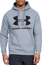 Under Armour Rival Fleece Sportstyle Logo Hoodie Heren Sport Trui - Steel Light Heather - Maat L