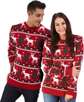 Foute Kersttrui Dames & Heren - Christmas Sweater "Gezellig Kerst Rood" - Kerst trui Mannen & Vrouwen Maat XXXXL