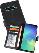 Eco leather boekmodel met vakken voor pasjes voor Samsung Galaxy S10 - Zwart