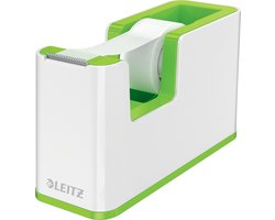 Leitz WOW Plakbandhouder - Inclusief 1 Rol Plakband - Groen/Wit