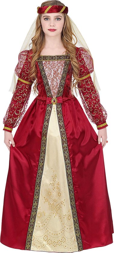 WIDMANN - Koninklijke middeleeuwse prinses outfit voor meisjes - 140 (8-10 jaar)