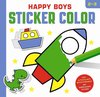 Afbeelding van het spelletje Happy boys sticker color (2-3 j.)