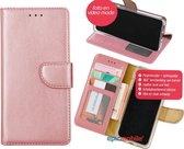 Epicmobile - Motorola Moto G8 Plus Boek hoesje – Luxe portemonnee hoesje - Rose goud