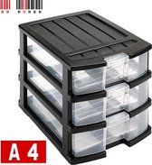 N&N Home A4 Ladesysteem - 3x 4L - Zwart/Transparant
