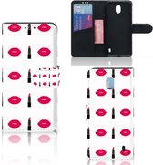 Nokia 1 Plus Telefoon Hoesje Lipstick Kiss