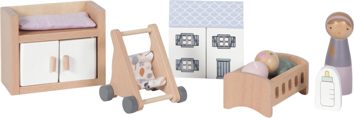 Ga op pad baard Gek Little Dutch Poppenhuis Speelset/Babykamer - 11-delig - Hout | bol.com