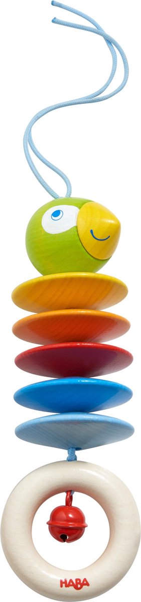 Haba hangfiguur papegaai 17 cm hout