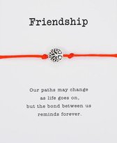 Mannies vriendschapsarmband - 2 stuks - Vriendschaps armband met boodschap! Één voor jou, één voor je vriend(in)! - Meerdere kleuren - Gratis verzending - Vriendschap - Rood