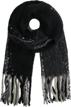 sjaal- zwart - 180x50cm - polyester