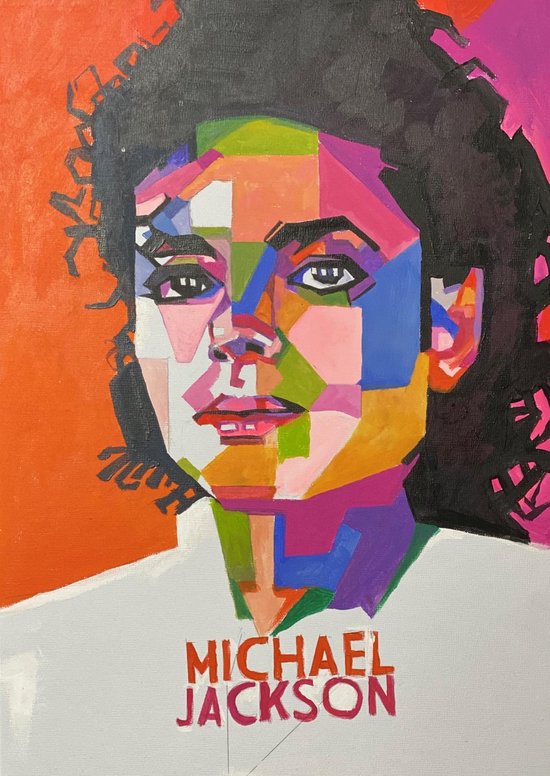 vervormen beschermen openbaar Handgeschilderde Moderne Michael Jackson Schilderij / Portret / Modern /  Decoratie /... | bol.com