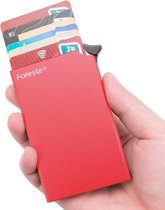 Foresta Creditcardhouder Rood – pasjeshouder Dames Heren – Portemonnee Mannen Vrouwen – RFID protected