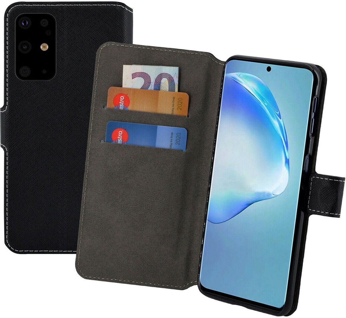Samsung Galaxy S20 Hoesje - Wallet Book Case Zwart Y hoesje PU Leder