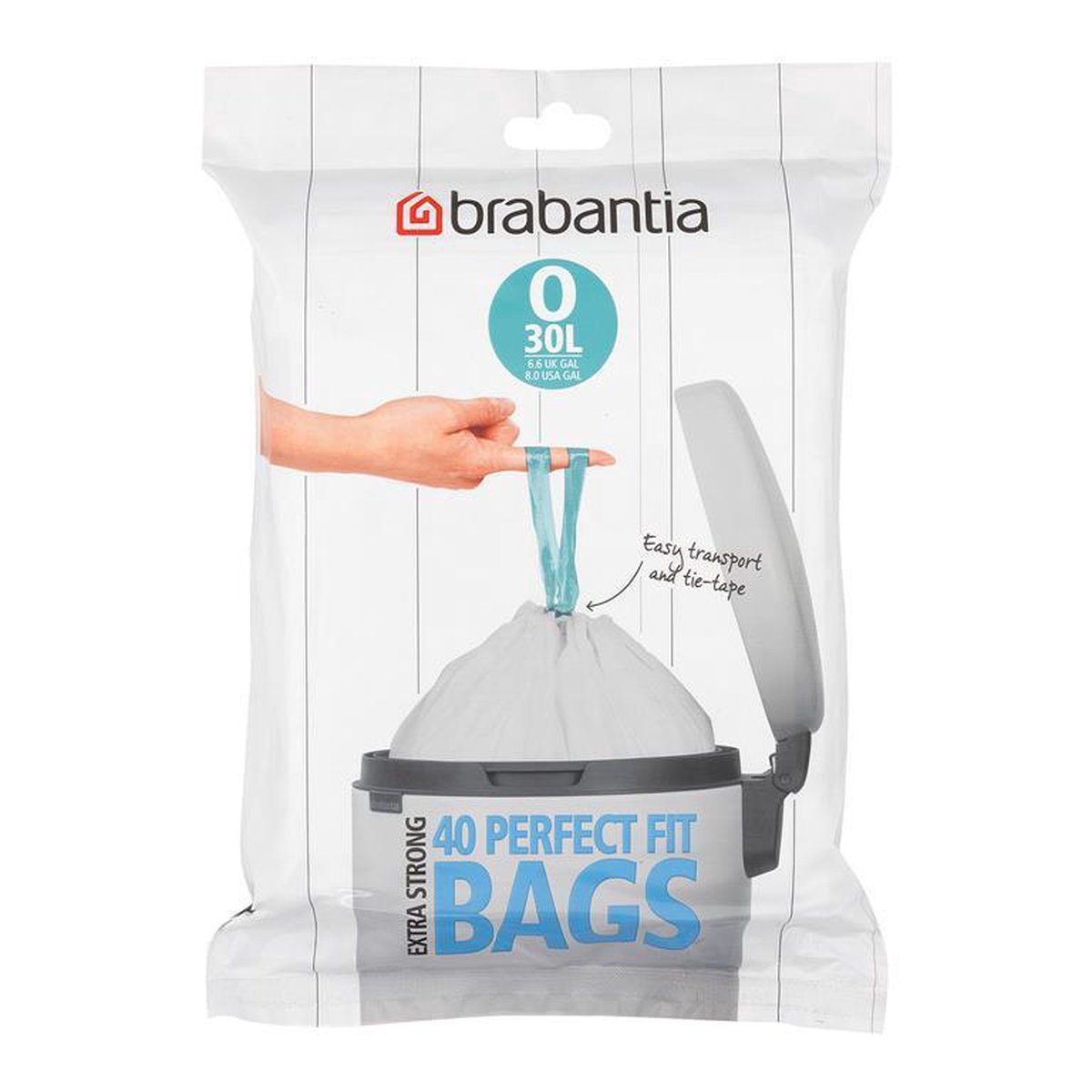 Brabantia PerfectFit Vuilniszakken - 30 l - Code O - 40 stuks