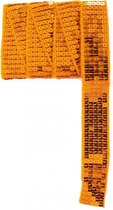 Paillettenband recht oranje 3m
