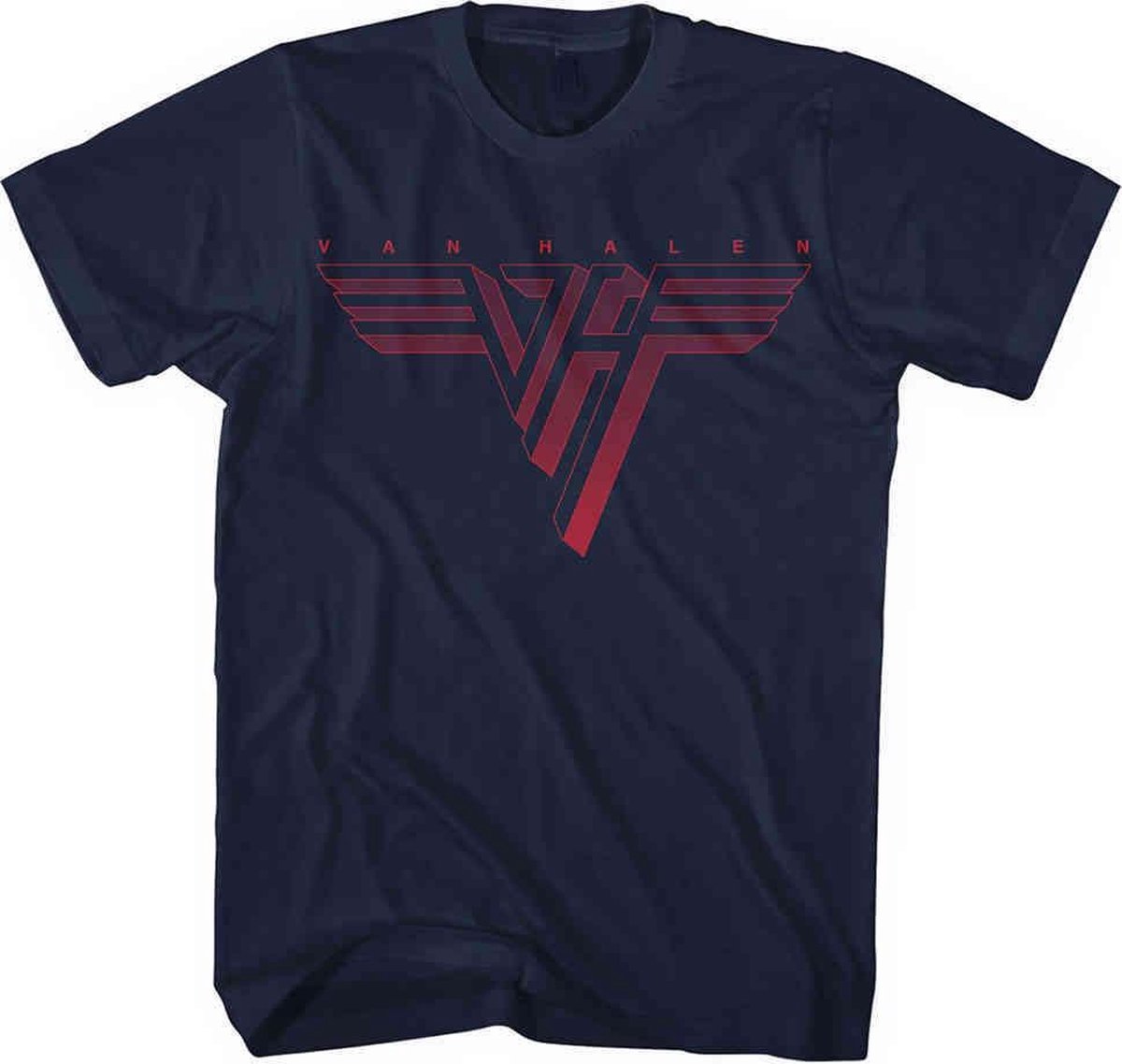 Van Halen Classic Red Logo Heren T-shirt - marineblauw - XL