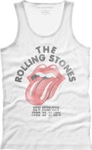 The Rolling Stones Mouwloos shirt -M- NYC '75 Wit