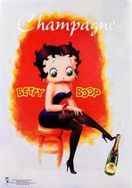Betty boop -champagne- wandbordje