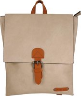 Flora&Co dunne rugzak met flap beige taupe