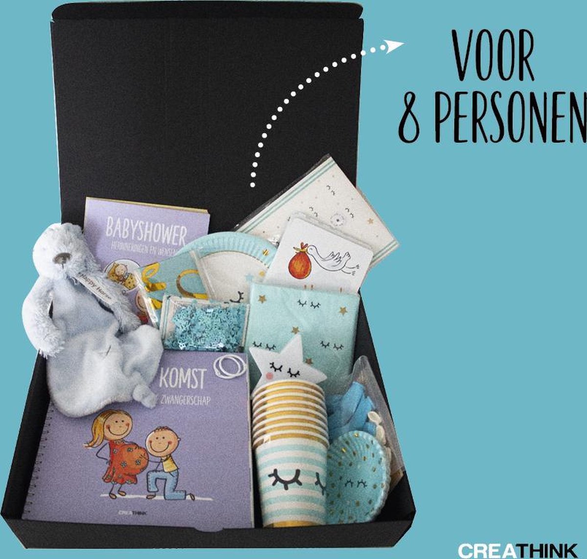 Goedkoopste Babyshowerpakket 8 personen (jongen