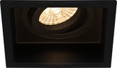 LED Spot Set - Pragmi Domy Pro - GU10 Fitting - Inbouw Vierkant - Mat Zwart - Verdiept - Kantelbaar - 105mm - Philips - CorePro 827 36D - 4W - Warm Wit 2700K - Dimbaar - BES LED