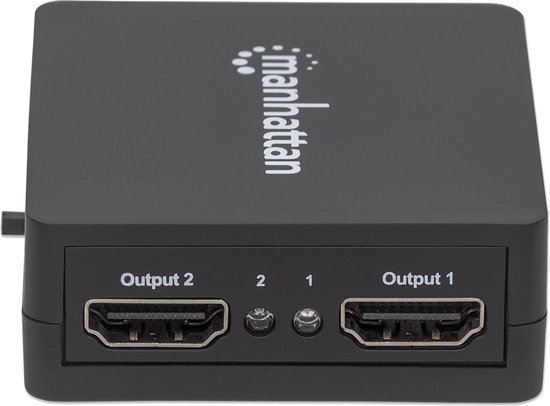 Manhattan 207652 2 poorten HDMI-splitter 1920 x 1080 Pixel Zwart van Manhattan — afbeelding 2