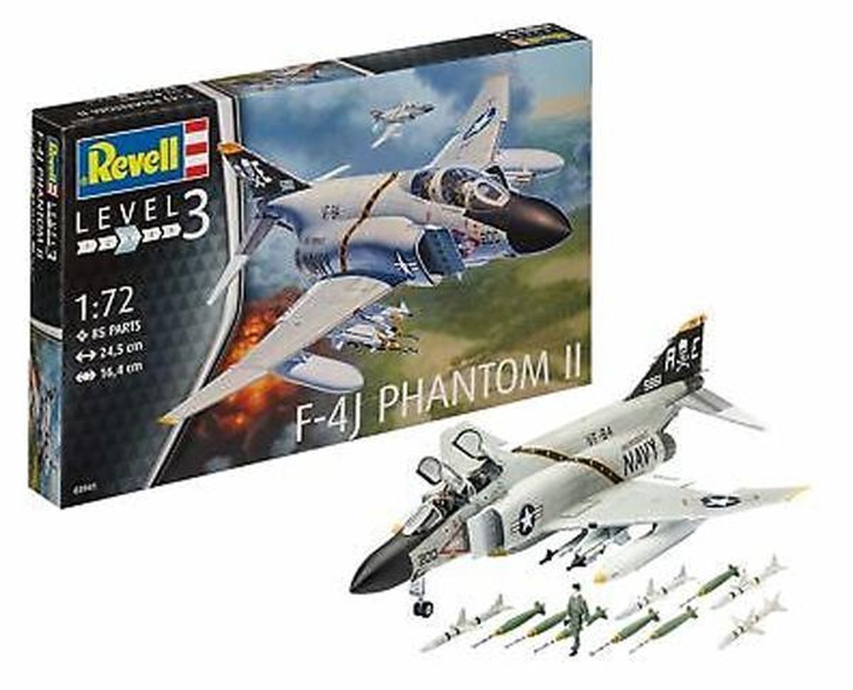 Revell Modelbouwpakket Vliegtuigen - 03941 F-4J Phantom II Plastic - 1:72 - Modelbouw — afbeelding 6