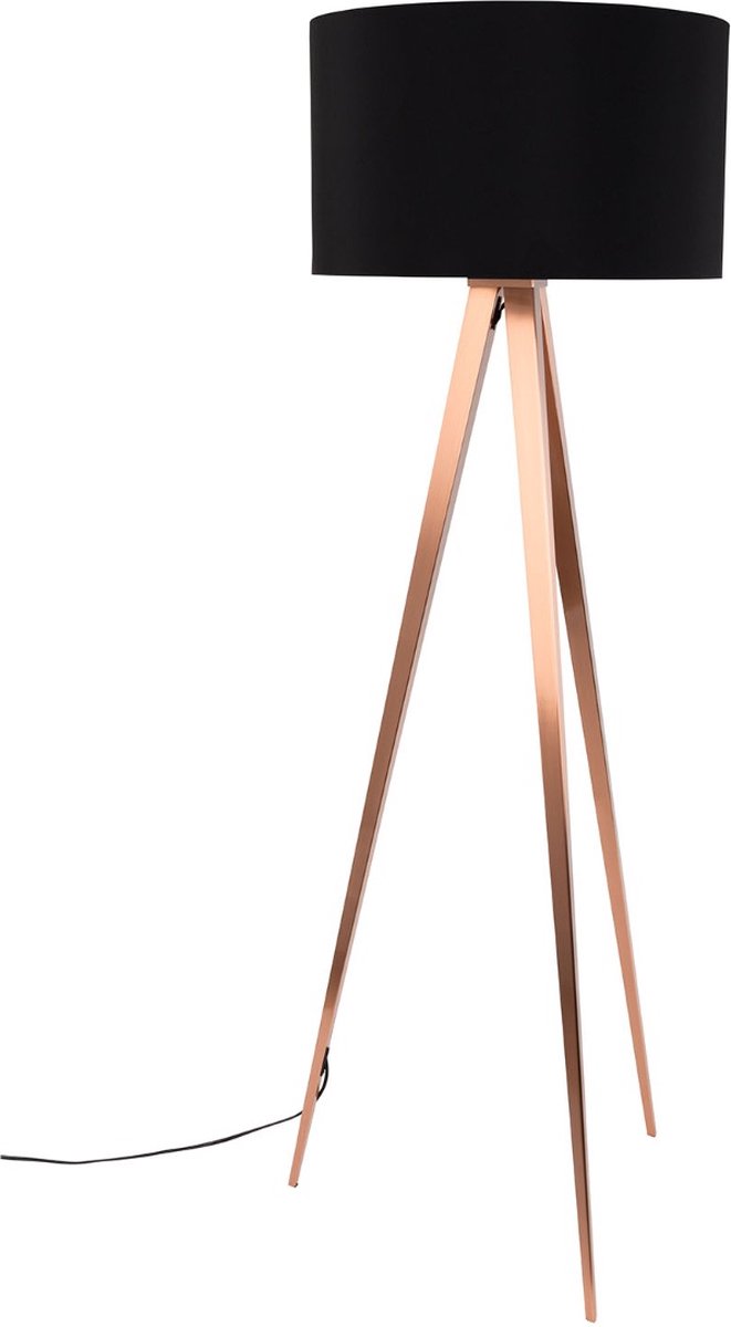 Zuiver Tripod Copper Vloerlamp - Zwart | bol.com