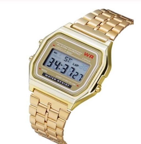 WiseGoods WS127 - Digitale Horloge Vrouwen - LED Dameshorloge - Watch - Waterdicht - Goudkleurig