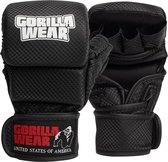 Gorilla Wear Ely MMA Bokshandschoenen - MMA Gloves - Zwart/Wit - M/L