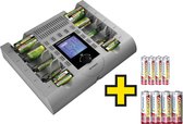 VOLTCRAFT Batterijlader NiCd, NiMH, NiZn AAA (potlood), AA (penlite), C (baby), D (mono), 9 V (blok) Incl. oplaadbare b