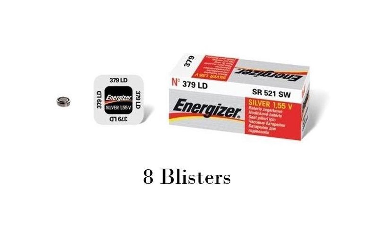 8 stuks (8 blisters a 1 stuk) Energizer 379 Knoopcel batterij Zilver-oxide 1.55 V