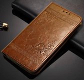 Hoogwaardig PU leren Bookcase voor Samsung Galaxy S10e | Luxe Uitstraling | Lederen Wallet Case | Telefoonhoesje | Kaarthouder | Portemonnee | Cognac Bruin