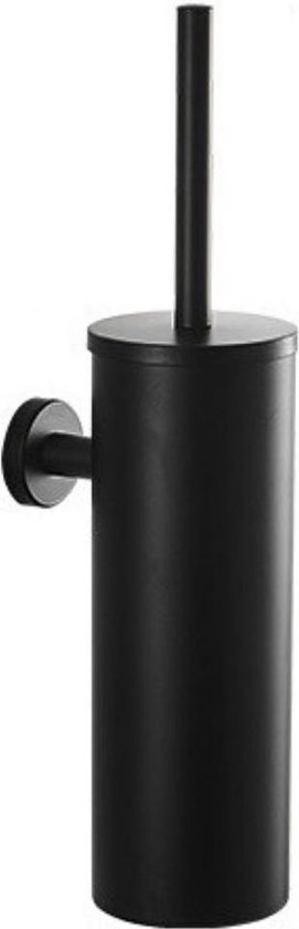 WC Borstel Radius Black Steel Hangend Zwart Metaal 200-1202ZM