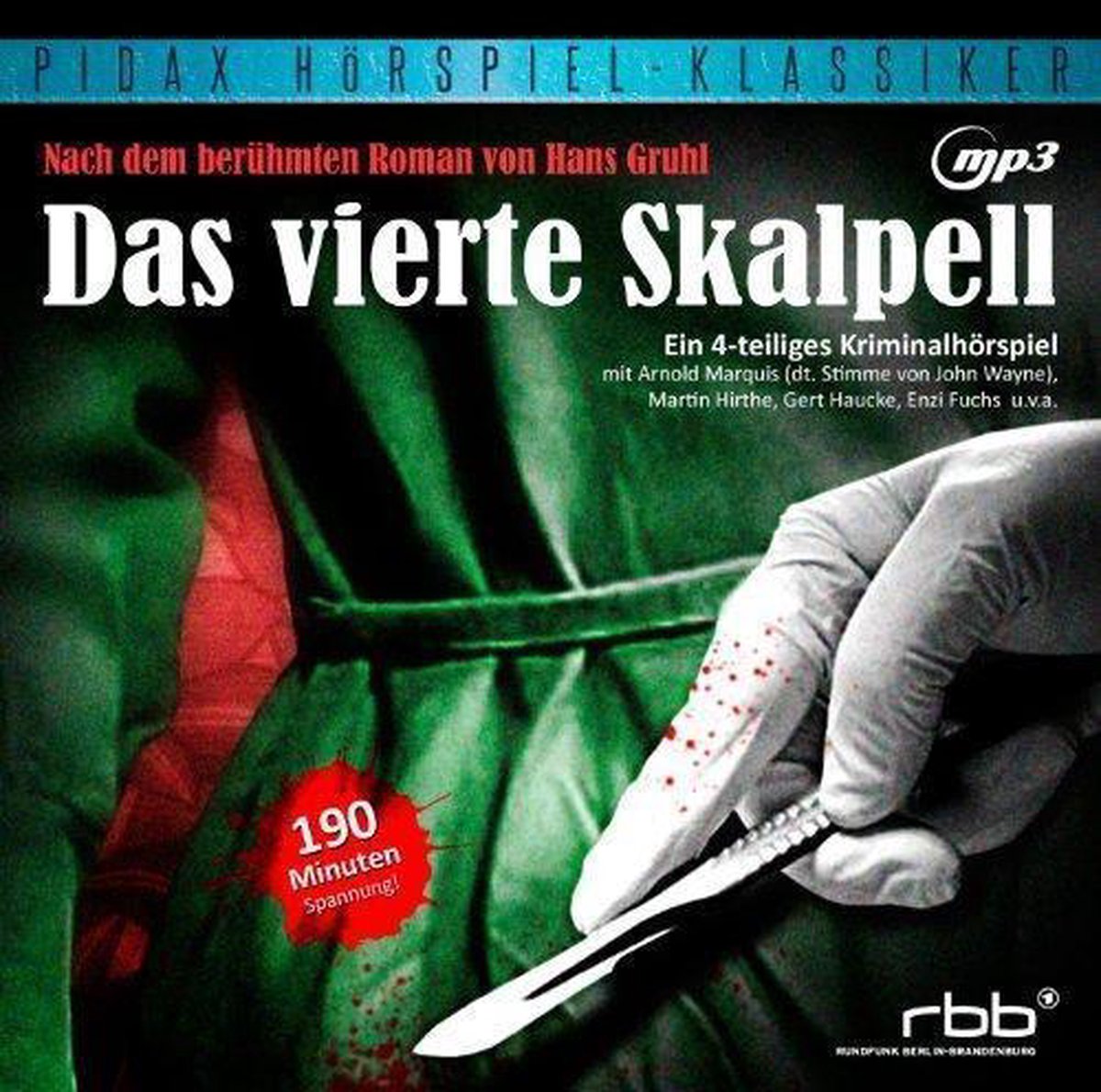 Alive AG Das vierte Skalpell, CD, Misdaadboek, 2D, Gruhl, Hans, Pidax film media Ltd., Misdaadboek