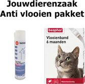 vlooienband wit + exil flea free omgevingspray pakket kat