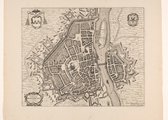 Poster Historische Oude Kaart Maastricht - 1700 - Stadsplattegrond - 50x70 cm - Plattegrond
