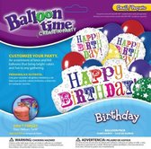 Ballonnen verjaardag Happy Birthday partypack, 1 x folieballon XL - 2 x folieballon 45cm - 8 x latex ballon