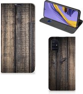 Book Wallet Case Geschikt voor Samsung Galaxy A51 Steigerhout