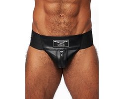 Mister b leather premium jockstrap black Medium