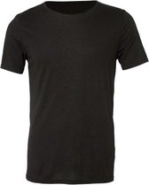 Senvi Wide Raw Neck T-Shirt - Dark Grey Heather - Maat M