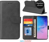 Samsung Galaxy S21 Hoesje - Book Case Wallet met Pasjeshouder  - Zwart - Epicmobile