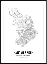 Antwerpen poster | stadsposter | industrieel | zwart / wit - 40 x 30 cm