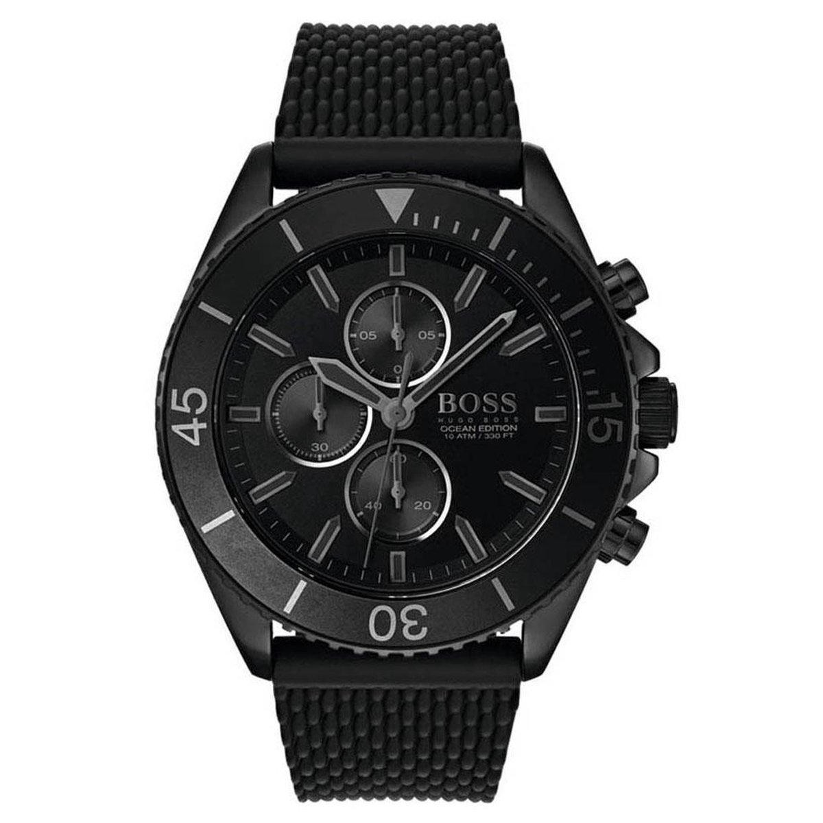 Hugo Boss Ocean Edition 1513699 Horloge - Rubber - Zwart - Ø 46 mm