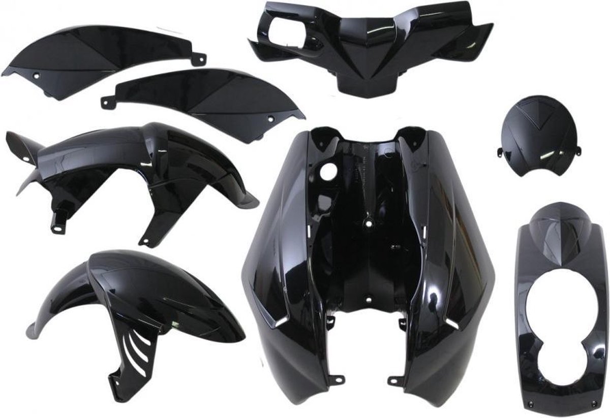 EDGE Kappenset Peugeot Ludix Zwart Metallic 8 delig