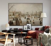 IJsvermaak, Hendrick Avercamp - Foto op Akoestisch paneel - 150 x 100 cm